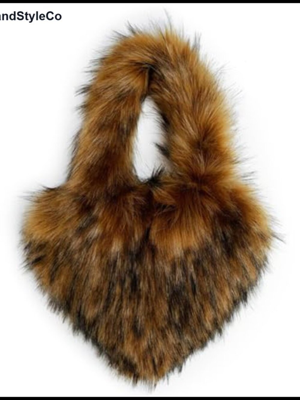 Faux Fur Heart Shaped Shoulder Bag Fluffy Clutch Purse for Women